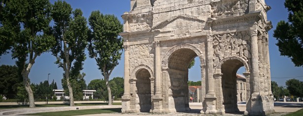 The Roman theatre and its surroundings and the “Triumphal Arch” of Orange