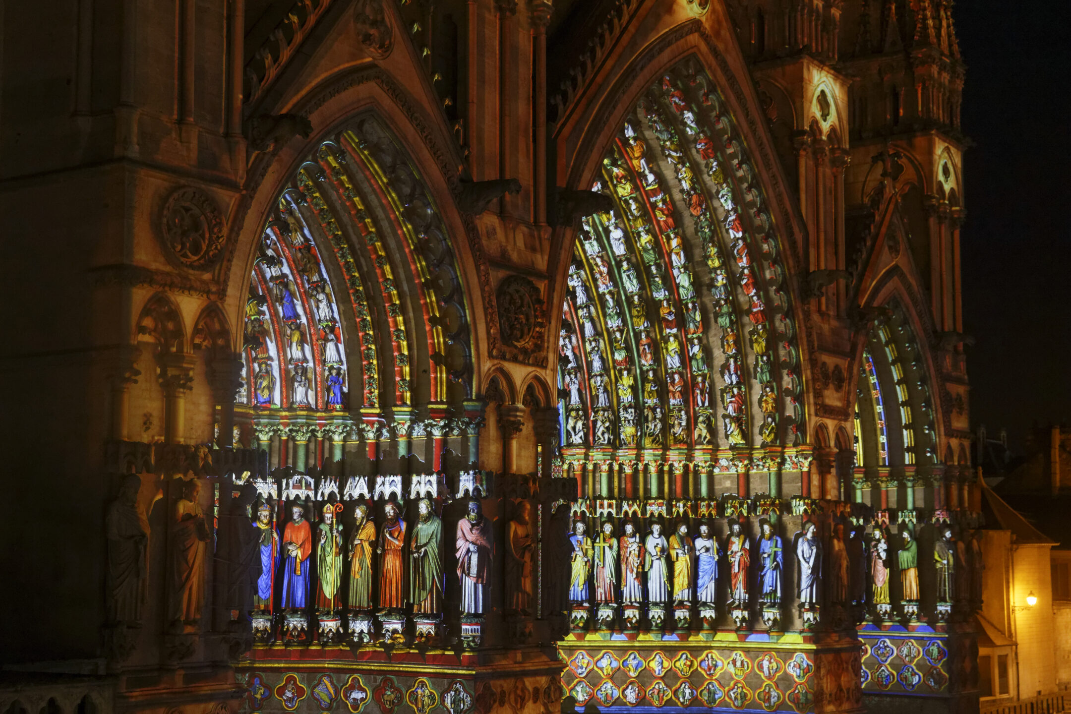 Cathédrale Notre-Dame d'Amiens restitution Polychromies spectacle Chroma