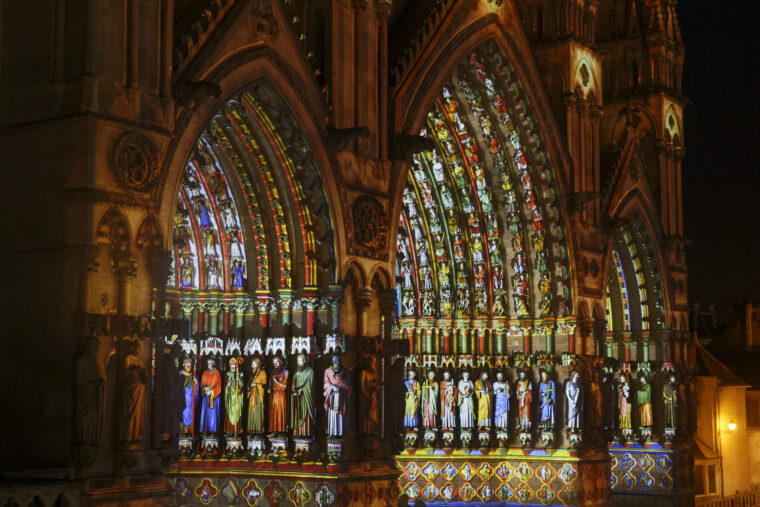 Cathédrale Notre-Dame d'Amiens restitution Polychromies spectacle Chroma