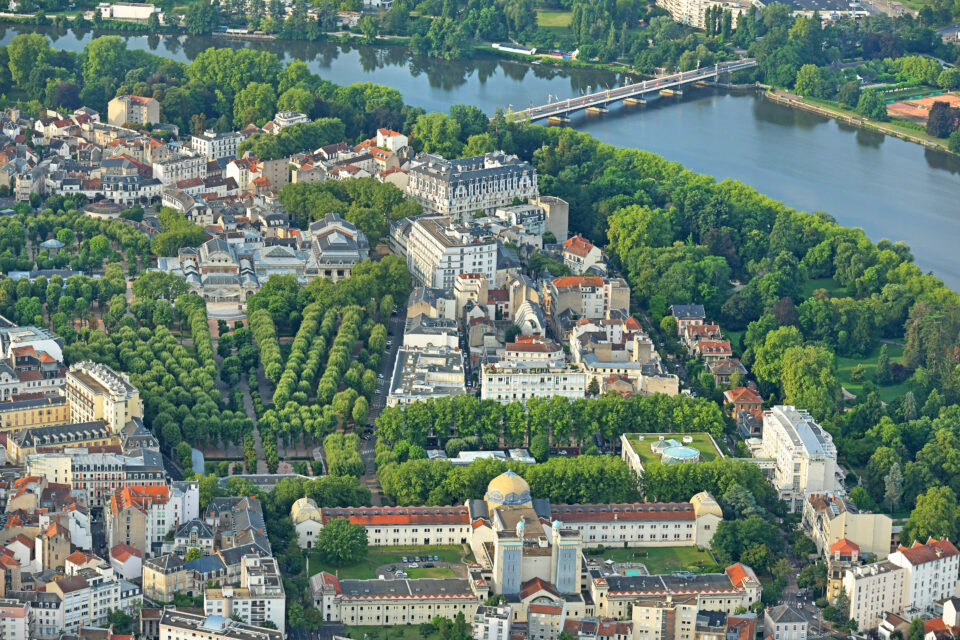 Vue aérienne de Vichy