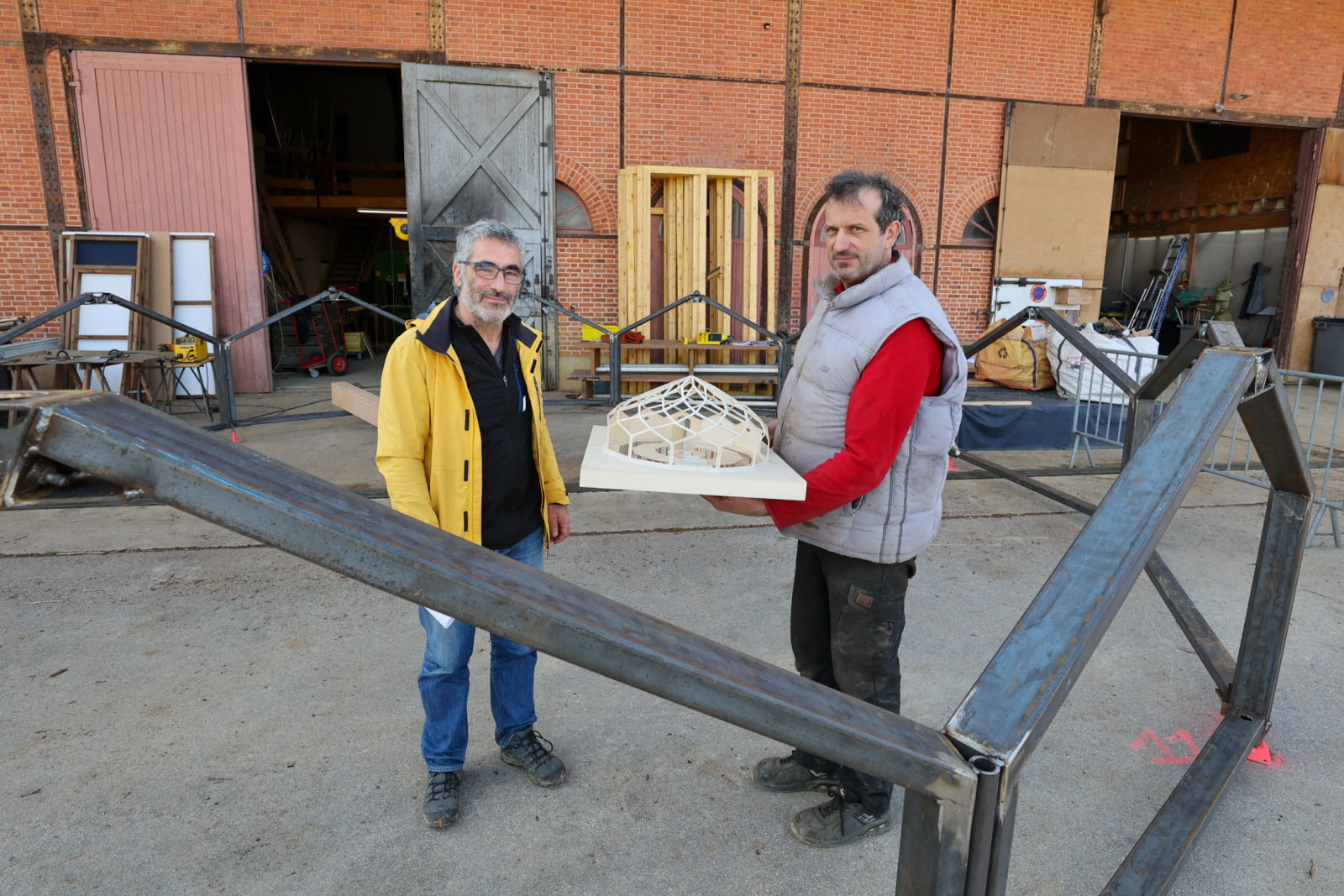 Chantier de la serre de la saline royale d’Arc-et-Senans
