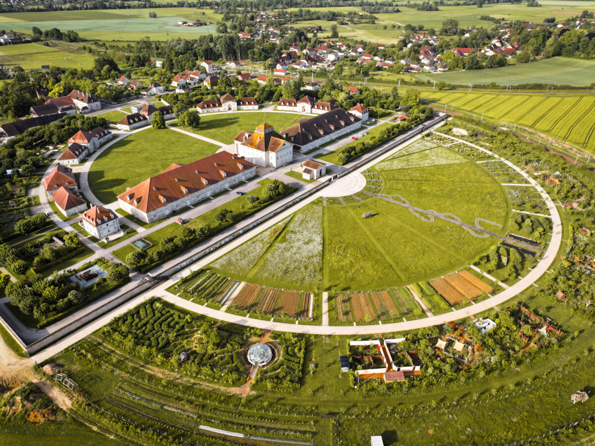 Saline royale d'Arc-et-Senans - Vue du ciel