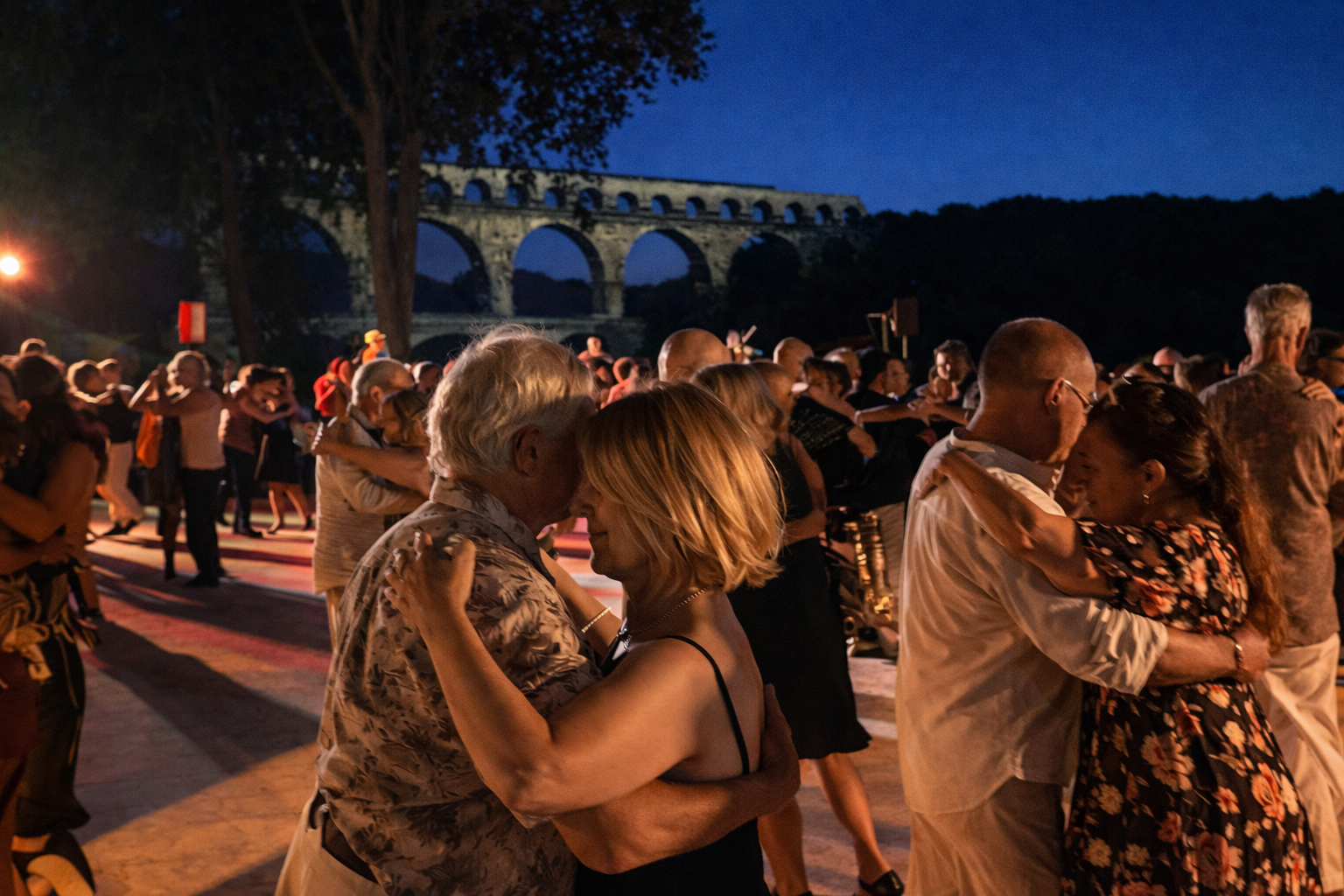 Soirée d'été au pont du Gard